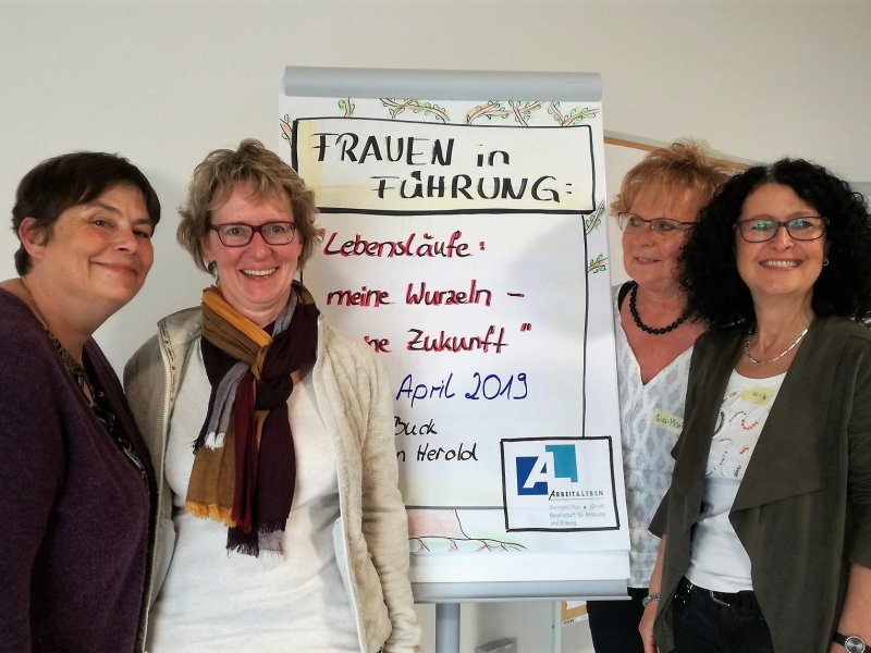 Vier DU-Frauen beim Workshop 'Frauen in Führung'